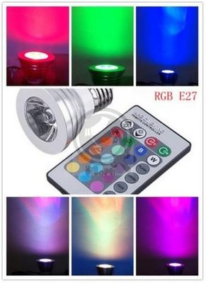 ☀MoMi高亮度LED台灣製☀炫E27/E14/MR16-LED 5W全彩RGB變色氣氛燈泡MR16杯燈 可調光(含紅外線搖控)