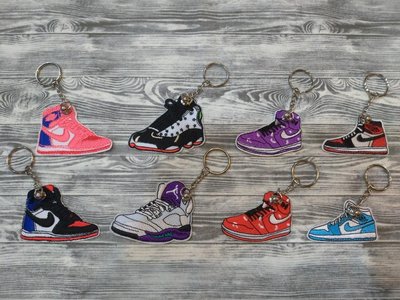 Nike經典球鞋 飛人Jordan傳奇 多彩酷炫刺繡貼布鑰匙圈