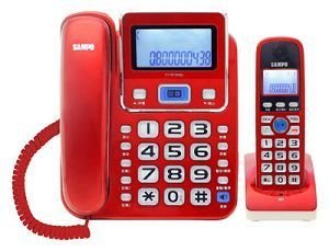 SAMPO 聲寶 2.4GHz高頻數位 無線電話機/子母型電話機 CT-W1304DL 紅色 黑色 白色 三選一