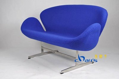 【挑椅子】丹麥設計大師 Swan Sofa 天鵝椅兩人座 羊毛絨 (復刻品) HC-010(-2)