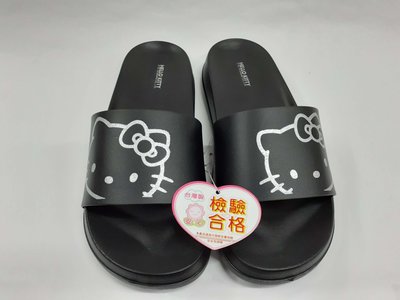 【鞋里】~Hello Kitty~輕量減壓吸震休閒拖鞋 台灣製造 檢驗合格 黑/粉色