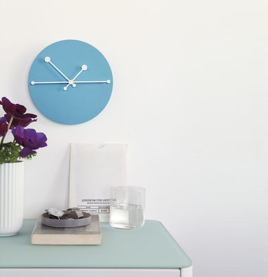 意大利正品 Alessi Dotty 現代簡約客廳裝飾圓形時鐘掛鐘錶多色