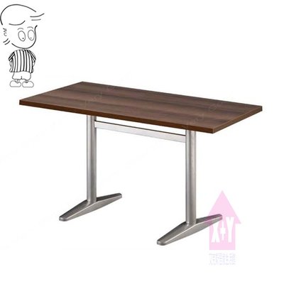 【X+Y】艾克斯居家生活館       餐桌椅系列-艾言 3*2尺餐桌(H型烤銀腳/木心板).適合居家或營業用.摩登家具
