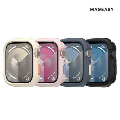 MAGEASY Apple watch 保護套 SE S4 5 6 7 8 9 44mm/45mm SKIN 手錶保護殼