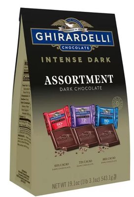 特價 543g / 51小包 Ghirardelli 黑巧克力 86% 72% 60% 綜合包 3種口味 好市多