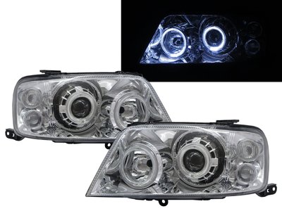 卡嗶車燈 FORD 福特 ESCAPE Escape 04-07 光導LED天使眼光圈魚眼 大燈 電鍍