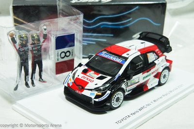 【現貨特價】世界冠軍 1:43 Spark Toyota Yaris WRC 2021 #1 Ogier 人車組