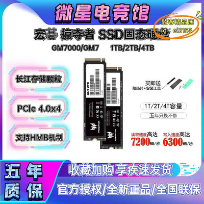 【優選】 掠奪者gm7000 gm7 1t 2tb pcie4.0 m.2固態 nvme臺式ssd