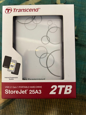 ￼【台灣製造】Transcend 創見 2TB StoreJet 25A3 2.5吋 USB3.1 外接硬碟