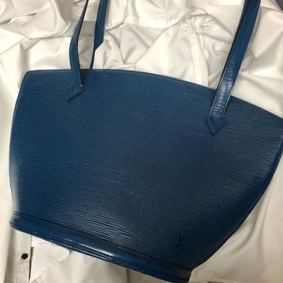 Louis Vuitton 水波紋 epi 藍色 扇貝包 托特包 肩背包