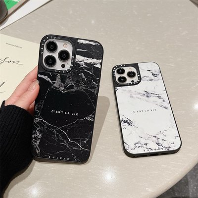 【熱賣精選】casetify黑白大理石紋適用iPhone13ProMax手機蘋果11/12 X鏡面殼7