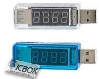 [ICBOX] USB電壓測試器 電流檢測器 電流表 USB電壓表 藍色款式 /0400601249001