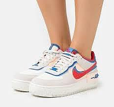 Nike Air Force 1 Shadow 紅白藍 厚底 馬卡龍時尚休閑百搭CU8591-100女鞋