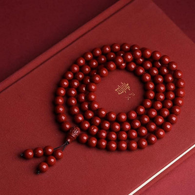 佛珠 宗教用品 朱砂紫金砂手鏈手串108顆佛珠念珠男女高含量