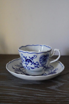 【二手】Meissen 德國梅森藍洋蔥咖啡杯 古董 老貨 收藏 【古物流香】-622