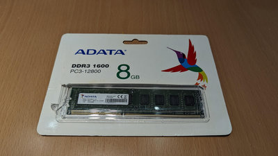 威剛 記憶體 Adata DDR3 1600 PC3-12800 8GB