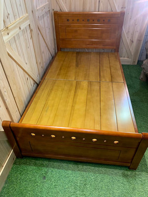 實木床架 3.5尺單人加大 原木床組 床組 實木床架 另售 床頭櫃/床墊/床底/床頭箱A6448【晶選傢俱】