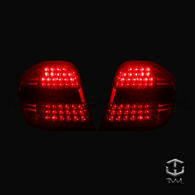 《※台灣之光※》全新BENZ W164 05 06 07 08年LED紅黑晶鑽尾燈組台灣製造ML500 ML55