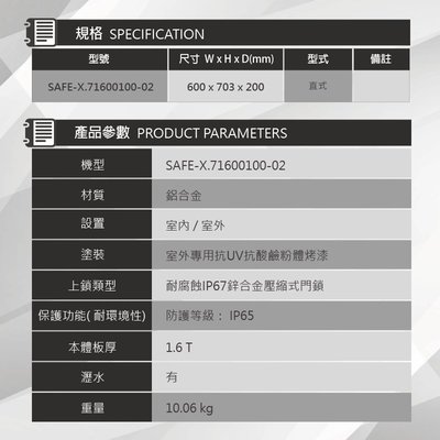 【SAFE-X 高耐候性電氣控制箱】太陽能 綠電系統 AC交流配電箱、受電箱、太陽能KWH表前配電箱、太陽能FUSE箱