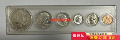 早期 美國 6 摩根6套幣 含銀幣4（1964年10分267 紀念幣 硬幣 錢幣【奇摩收藏】