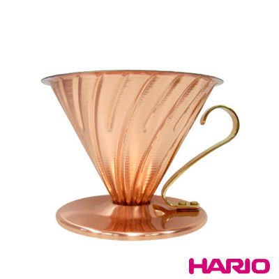 南美龐老爹咖啡 HARIO日本玻璃王 2014 V60 銅製濾杯 錐型銅濾杯 VDPC-02CP 附100張無漂白濾紙