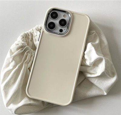 新色～鏡頭保護 電鍍 銀色 可拆式 鏡頭框 奶白色 灰藍 撞色 磨砂 白色 蘋果 手機殼 適 15 14 IPHONE