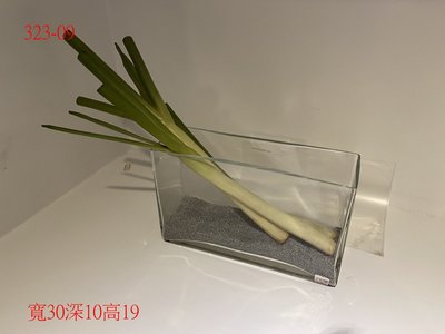 長方璃花器+花材