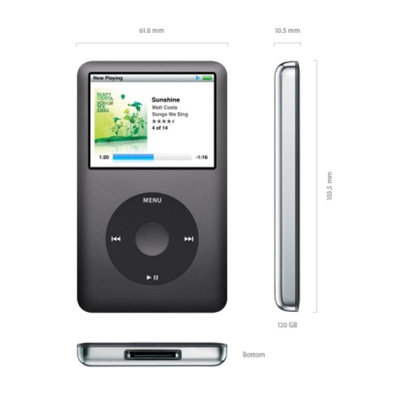 隨身聽APPLE蘋果 ipod classic 1/2/3代 160G IPC3原裝收藏ipod戒手機