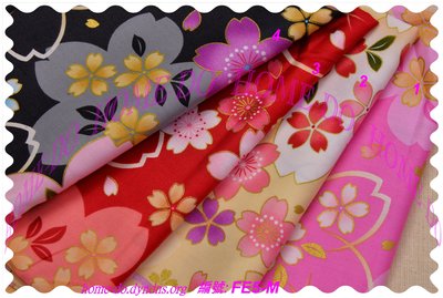☆HOME-DO☆客家花布 5.3尺寬精梳棉系列 FE5-M 阿嬤的紅花布 燙金牡丹日式  大花布 台灣紅 桐花祭
