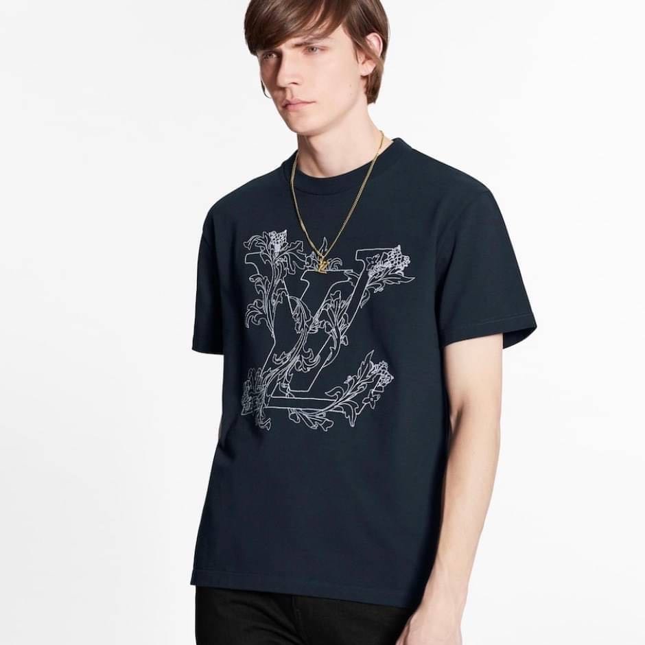 LOUIS VUITTON EMBROIDERED LV FLOWER T-SHIRT