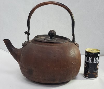 【日本古漾】0801日本銅製 大水壺 瓶身有凹 徑口寬約12.2cm 高約27cm 老銅壺