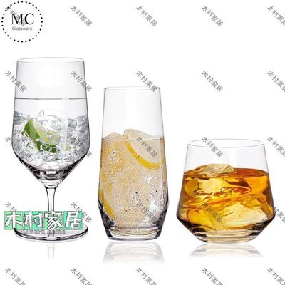 〖木村家居〗水晶玻璃杯直身啤酒透明果汁牛奶杯家用歐式水杯威士忌酒杯450ML