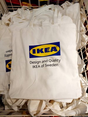 IKEA 袋子 白色 IKEA logo 側背袋 購物袋 單肩包 環保購物袋 文青