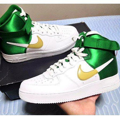 【小明潮鞋】耐克Nike Air Force 1 High NBA 白綠 塞爾提克 絲綢耐吉 愛迪達