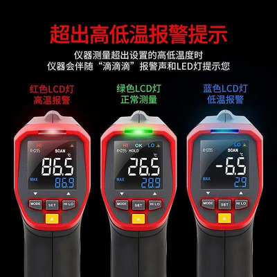 測溫儀 優利德UT300S線測溫儀工業用高精度手持式廚房專用測溫槍