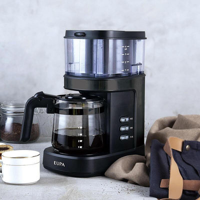 現貨 : EUPA燦坤咖啡機家用全自動美式帶研磨豆一體機辦公室小型滴漏