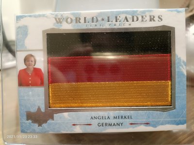 (記得小舖)2020 德國大媽 梅克爾 Merkel World Leaders Flag Patch Blue 稀少值得收藏 台灣現貨如圖