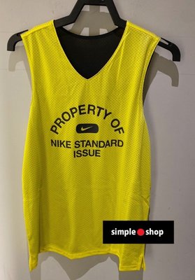 【Simple Shop】NIKE Issue Mesh 籃球背心 運動背心 雙面球衣 黑色 黃色 DA3029-731