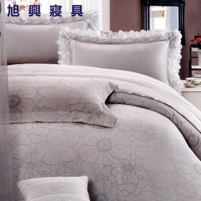 【旭興寢具】專櫃品牌 美國匹馬棉+不生菌纖維棉  雙人5x6.2尺七件式床罩組-LK-986B 台灣製造另有加大