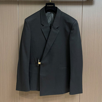 『名品站』Givenchy西裝外套 最新款 英倫男士休閒外套 原單大牌 外貿專櫃全新系列鎖扣西裝6AT522
