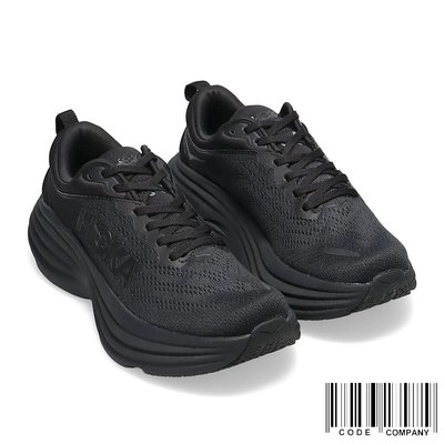 CodE= HOKA ONE ONE BONDI 8 WIDE 網布慢跑鞋(全黑) 1127953BBLC 路跑
