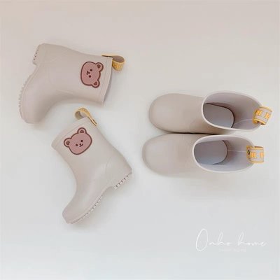 韓版 ����兒童雨靴 寶寶防滑鞋 中筒雨靴