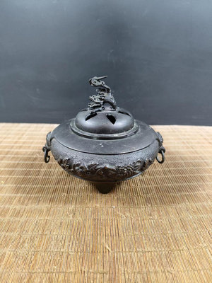 日本回流銅器  香道具 純銅制 銅熏香爐  銅爐子 書房