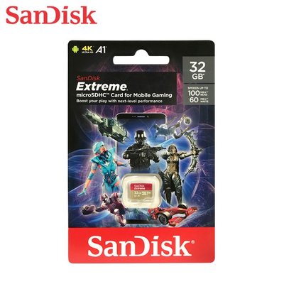 SanDisk Extreme A2 遊戲記憶卡 32G microSD (SD-SQXA2-GN-32G)