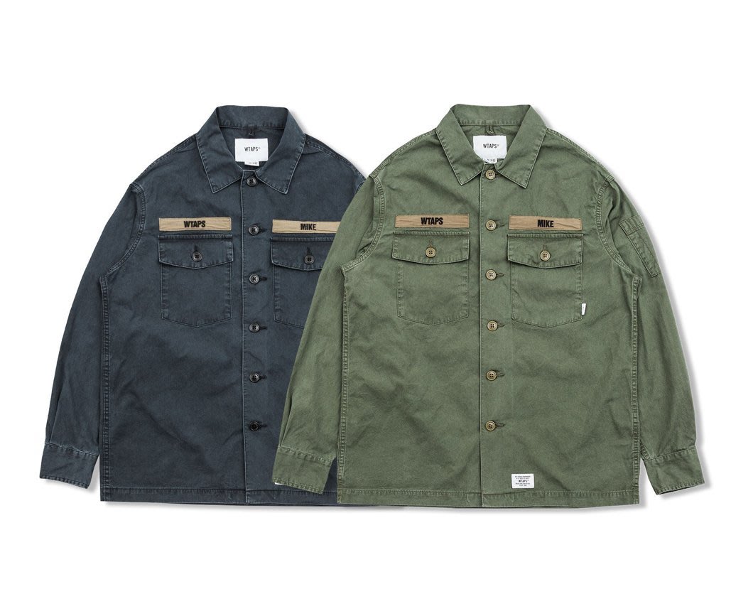 【希望商店】 WTAPS BUDS LS 02 SHIRT 18SS 水洗兩袋軍衫