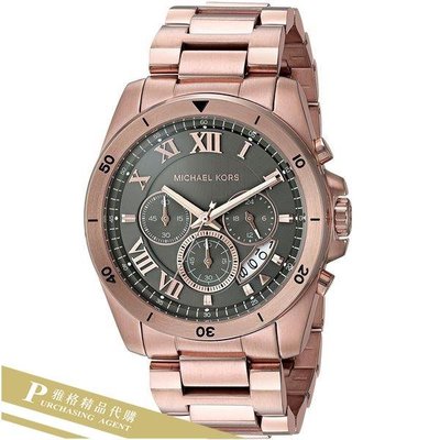 雅格時尚精品代購Michael Kors MK8563 男錶 MK 不鏽鋼三眼計時手錶 流行腕錶  美國正品