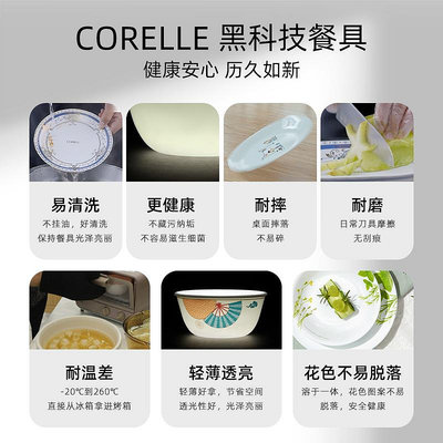 底價清倉CORELLE康寧餐具送禮耐用家用進口耐熱玻璃湯碗盤子飯碗