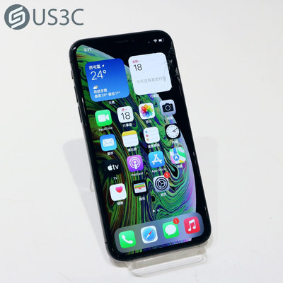【US3C-青海店】【一元起標】台灣公司貨 Apple iPhone XS 64G 太空灰 5.8吋 原彩顯示 廣角雙鏡頭相機 4G LTE 二手手機