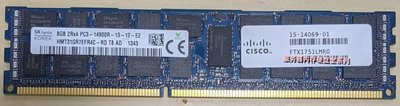 UCS-MR-1X082RZ-A Cisco 8GB 2RX4 PC3-14900R 1866 伺服器記憶體