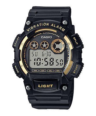 CASIO 手錶數字錶款W-735H-1A2 震動功能 超亮LED照明、兩地時間CASIO公司貨W-735